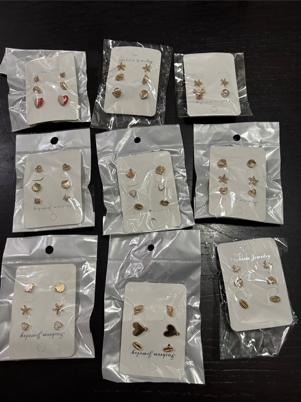 Fashion Jewelry Gold-Tone Mixed Stud Earring Set